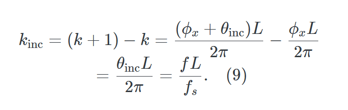 Index increment derivation